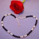 Black Onyx, Pearl Necklace